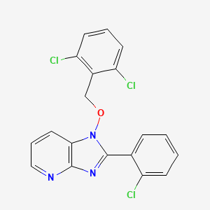 molecular formula C19H12Cl3N3O B2860936 2-(2-氯苯基)-1-[(2,6-二氯苄基)氧基]-1H-咪唑并[4,5-b]吡啶 CAS No. 339028-53-4