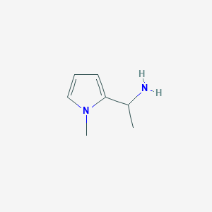 molecular formula C7H12N2 B2860940 1-(1-Methylpyrrol-2-yl)ethanamine CAS No. 83732-75-6; 927988-02-1