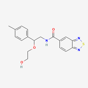 molecular formula C18H19N3O3S B2860945 N-(2-(2-hydroxyethoxy)-2-(p-tolyl)ethyl)benzo[c][1,2,5]thiadiazole-5-carboxamide CAS No. 1795191-10-4