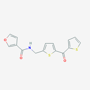 molecular formula C15H11NO3S2 B2860956 N-((5-(thiophene-2-carbonyl)thiophen-2-yl)methyl)furan-3-carboxamide CAS No. 1421466-62-7