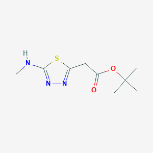 molecular formula C9H15N3O2S B2860963 Tert-butyl 2-[5-(methylamino)-1,3,4-thiadiazol-2-yl]acetate CAS No. 2248354-92-7