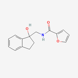 molecular formula C15H15NO3 B2860965 N-((1-hydroxy-2,3-dihydro-1H-inden-1-yl)methyl)furan-2-carboxamide CAS No. 1396874-80-8