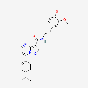 molecular formula C26H28N4O3 B2860969 N-环己基-2-(1-乙基-2-氧代-2,3-二氢-1H-吡啶并[2,3-b][1,4]噻嗪-3-基)乙酰胺 CAS No. 1251629-78-3