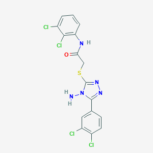 molecular formula C16H11Cl4N5OS B286097 2-{[4-amino-5-(3,4-dichlorophenyl)-4H-1,2,4-triazol-3-yl]sulfanyl}-N-(2,3-dichlorophenyl)acetamide 