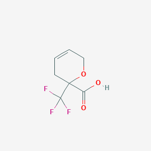 molecular formula C7H7F3O3 B2860970 2-(三氟甲基)-3,6-二氢-2H-吡喃-2-羧酸 CAS No. 134224-67-2