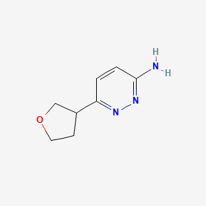 molecular formula C8H11N3O B2860976 6-(Oxolan-3-yl)pyridazin-3-amine CAS No. 1602247-10-8