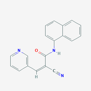 molecular formula C19H13N3O B2860981 (Z)-2-Cyano-N-naphthalen-1-yl-3-pyridin-3-ylprop-2-enamide CAS No. 891080-52-7