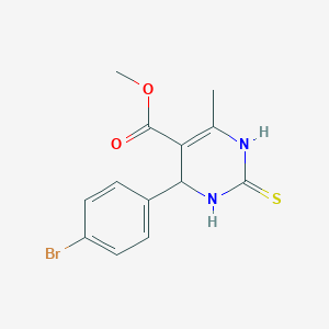 molecular formula C13H13BrN2O2S B2860983 Methyl 4-(4-bromophenyl)-6-methyl-2-thioxo-1,2,3,4-tetrahydropyrimidine-5-carboxylate CAS No. 134141-12-1