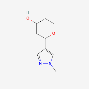 molecular formula C9H14N2O2 B2860986 2-(1-甲基-1H-吡唑-4-基)氧杂环-4-醇 CAS No. 1339529-08-6