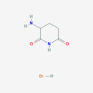 molecular formula C5H9BrN2O2 B2860990 3-Aminopiperidine-2,6-dione hydrobromide CAS No. 90802-45-2