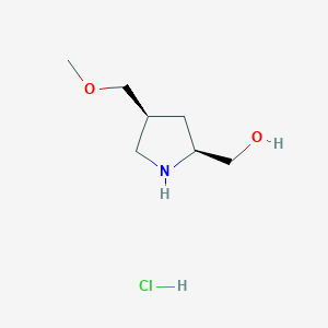 molecular formula C7H16ClNO2 B2860991 [(2S,4S)-4-(Methoxymethyl)pyrrolidin-2-yl]methanol;hydrochloride CAS No. 2503155-07-3