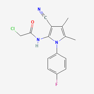 2-chloro-N-[3-cyano-1-(4-fluorophenyl)-4,5-dimethyl-1H-pyrrol-2-yl]acetamide