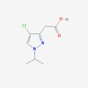 molecular formula C8H11ClN2O2 B2861008 2-[4-Chloro-1-(methylethyl)pyrazol-3-yl]acetic acid CAS No. 1328640-68-1