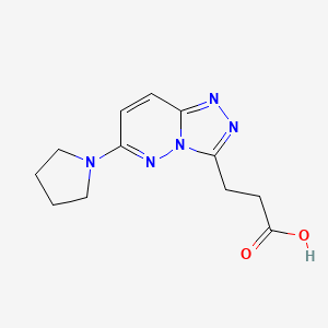 3-[6-(Pyrrolidin-1-yl)[1,2,4]triazolo[4,3-b]pyridazin-3-yl]propanoic acid