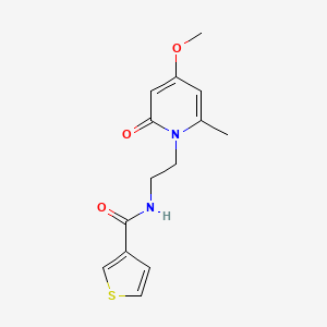 N-(2-(4-methoxy-6-methyl-2-oxopyridin-1(2H)-yl)ethyl)thiophene-3-carboxamide