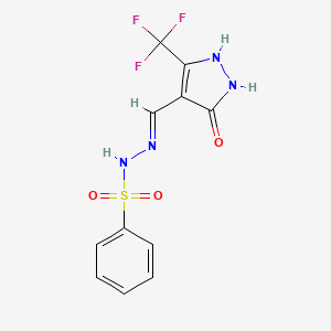 N'-{[5-oxo-3-(trifluoromethyl)-1,5-dihydro-4H-pyrazol-4-yliden]methyl}benzenesulfonohydrazide