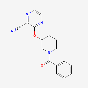 3-((1-Benzoylpiperidin-3-yl)oxy)pyrazine-2-carbonitrile