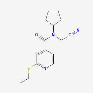 molecular formula C15H19N3OS B2861055 N-(cyanomethyl)-N-cyclopentyl-2-(ethylsulfanyl)pyridine-4-carboxamide CAS No. 1424537-29-0