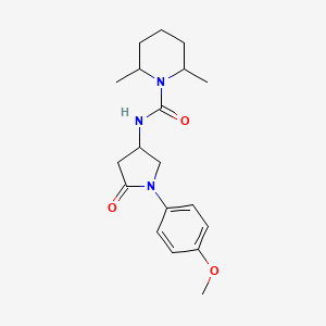 molecular formula C19H27N3O3 B2861060 N-(1-(4-methoxyphenyl)-5-oxopyrrolidin-3-yl)-2,6-dimethylpiperidine-1-carboxamide CAS No. 1009536-60-0