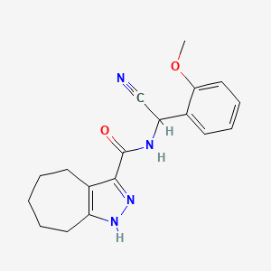 molecular formula C18H20N4O2 B2861066 N-[cyano(2-methoxyphenyl)methyl]-1H,4H,5H,6H,7H,8H-cyclohepta[c]pyrazole-3-carboxamide CAS No. 1808819-88-6