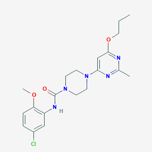 molecular formula C20H26ClN5O3 B2861073 N-(5-chloro-2-methoxyphenyl)-4-(2-methyl-6-propoxypyrimidin-4-yl)piperazine-1-carboxamide CAS No. 946324-96-5
