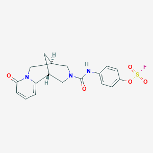 molecular formula C18H18FN3O5S B2861074 (1R,9R)-11-[(4-Fluorosulfonyloxyphenyl)carbamoyl]-6-oxo-7,11-diazatricyclo[7.3.1.02,7]trideca-2,4-diene CAS No. 2411181-16-1