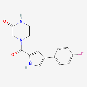 4-(4-(4-fluorophenyl)-1H-pyrrole-2-carbonyl)piperazin-2-one