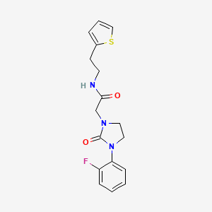 2-(3-(2-fluorophenyl)-2-oxoimidazolidin-1-yl)-N-(2-(thiophen-2-yl)ethyl)acetamide