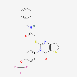 N-benzyl-2-((4-oxo-3-(4-(trifluoromethoxy)phenyl)-3,4,6,7-tetrahydrothieno[3,2-d]pyrimidin-2-yl)thio)acetamide