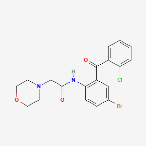 molecular formula C19H18BrClN2O3 B2861086 N-[4-bromo-2-(2-chlorobenzoyl)phenyl]-2-morpholin-4-ylacetamide CAS No. 313268-66-5