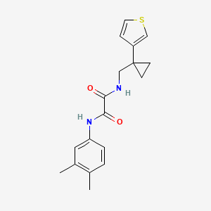 N'-(3,4-Dimethylphenyl)-N-[(1-thiophen-3-ylcyclopropyl)methyl]oxamide