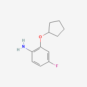 molecular formula C11H14FNO B2861114 2-(环戊氧基)-4-氟苯胺 CAS No. 953740-21-1