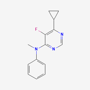 molecular formula C14H14FN3 B2861116 6-Cyclopropyl-5-fluoro-N-methyl-N-phenylpyrimidin-4-amine CAS No. 2415471-45-1