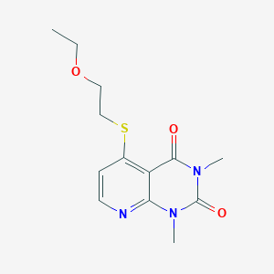 5-((2-ethoxyethyl)thio)-1,3-dimethylpyrido[2,3-d]pyrimidine-2,4(1H,3H)-dione