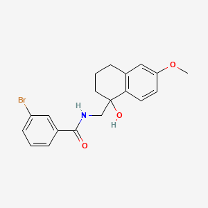 3-bromo-N-((1-hydroxy-6-methoxy-1,2,3,4-tetrahydronaphthalen-1-yl)methyl)benzamide