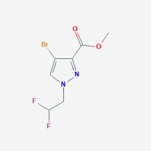 molecular formula C7H7BrF2N2O2 B2861119 methyl 4-bromo-1-(2,2-difluoroethyl)-1H-pyrazole-3-carboxylate CAS No. 1429419-32-8