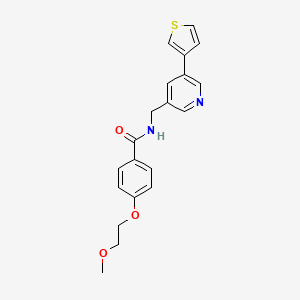 4-(2-methoxyethoxy)-N-((5-(thiophen-3-yl)pyridin-3-yl)methyl)benzamide