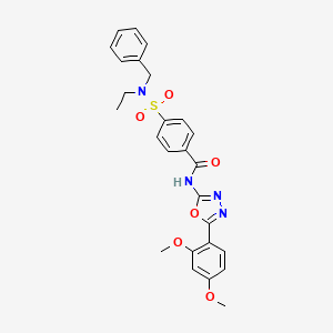 4-[benzyl(ethyl)sulfamoyl]-N-[5-(2,4-dimethoxyphenyl)-1,3,4-oxadiazol-2-yl]benzamide