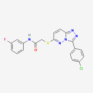 2-((3-(4-chlorophenyl)-[1,2,4]triazolo[4,3-b]pyridazin-6-yl)thio)-N-(3-fluorophenyl)acetamide