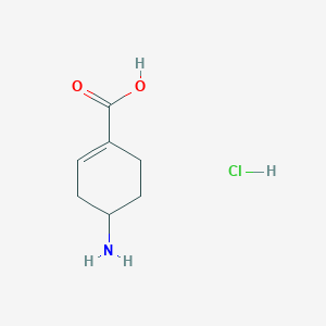 molecular formula C7H12ClNO2 B2861153 4-Aminocyclohexene-1-carboxylic acid;hydrochloride CAS No. 2503209-01-4