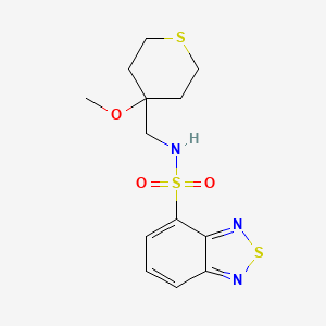 N-((4-methoxytetrahydro-2H-thiopyran-4-yl)methyl)benzo[c][1,2,5]thiadiazole-4-sulfonamide