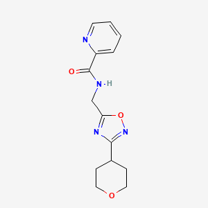 N-((3-(tetrahydro-2H-pyran-4-yl)-1,2,4-oxadiazol-5-yl)methyl)picolinamide