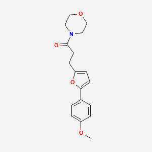 molecular formula C18H21NO4 B2861182 3-(5-(4-Methoxyphenyl)furan-2-yl)-1-morpholinopropan-1-one CAS No. 951498-98-9