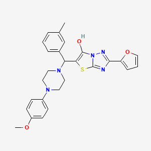 2-(Furan-2-yl)-5-((4-(4-methoxyphenyl)piperazin-1-yl)(m-tolyl)methyl)thiazolo[3,2-b][1,2,4]triazol-6-ol