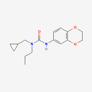 molecular formula C16H22N2O3 B2861193 N-(环丙基甲基)-N'-(2,3-二氢-1,4-苯并二氧杂环-6-基)-N-丙基脲 CAS No. 865659-88-7