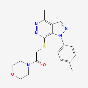 2-((4-methyl-1-(p-tolyl)-1H-pyrazolo[3,4-d]pyridazin-7-yl)thio)-1-morpholinoethanone