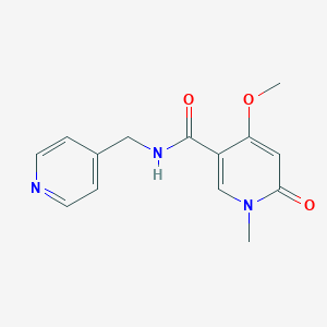 4-methoxy-1-methyl-6-oxo-N-[(pyridin-4-yl)methyl]-1,6-dihydropyridine-3-carboxamide