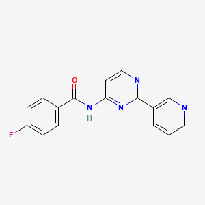 4-fluoro-N-[2-(3-pyridinyl)-4-pyrimidinyl]benzenecarboxamide