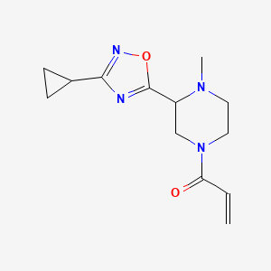 1-[3-(3-Cyclopropyl-1,2,4-oxadiazol-5-yl)-4-methylpiperazin-1-yl]prop-2-en-1-one