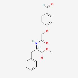 molecular formula C19H19NO5 B2861217 Methyl 2-(2-(4-formylphenoxy)acetamido)-3-phenylpropanoate CAS No. 939790-58-6